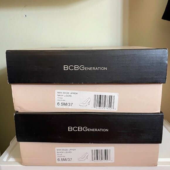 BCBGeneration Penni Navy Heels Size 6.5M/37 - Picture 6 of 9